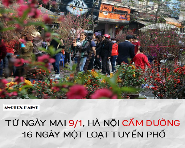 TỪ NGÀY MAI 9/1, HÀ NỘI CẤM ĐƯỜNG 16 NGÀY 1 LOẠT TUYẾN PHỐ