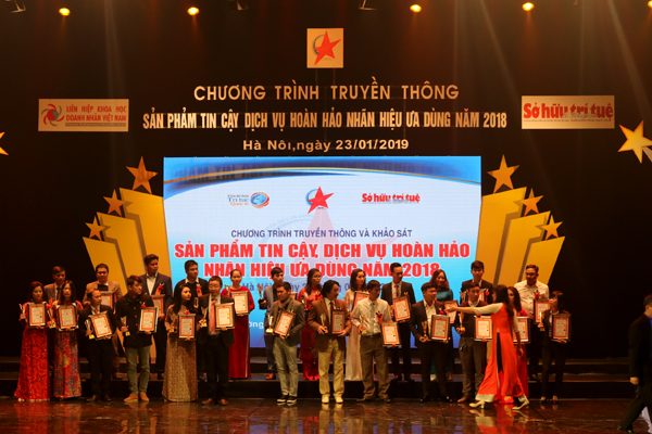 Các đơn vị tổ chức, doanh nghiệp được nhận giải thưởng “Sản phẩm tin cậy - Dịch vụ hoàn hảo – Nhãn hiệu ưa dùng” năm 2018